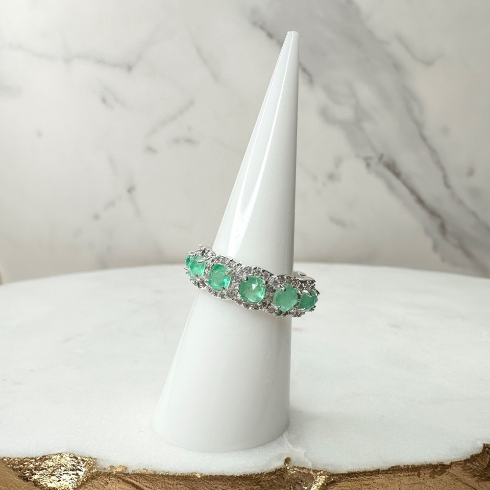 Bomb Party Resort Wear A Resort Staple Mint Tourmaline Ring RG48237 NWT Size 7 - Picture 2 of 5